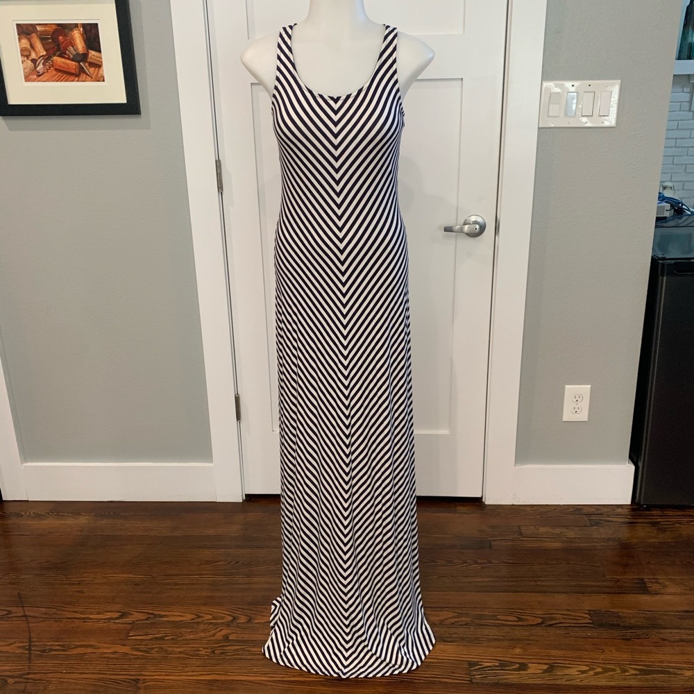 Navy/White Maxi Dress